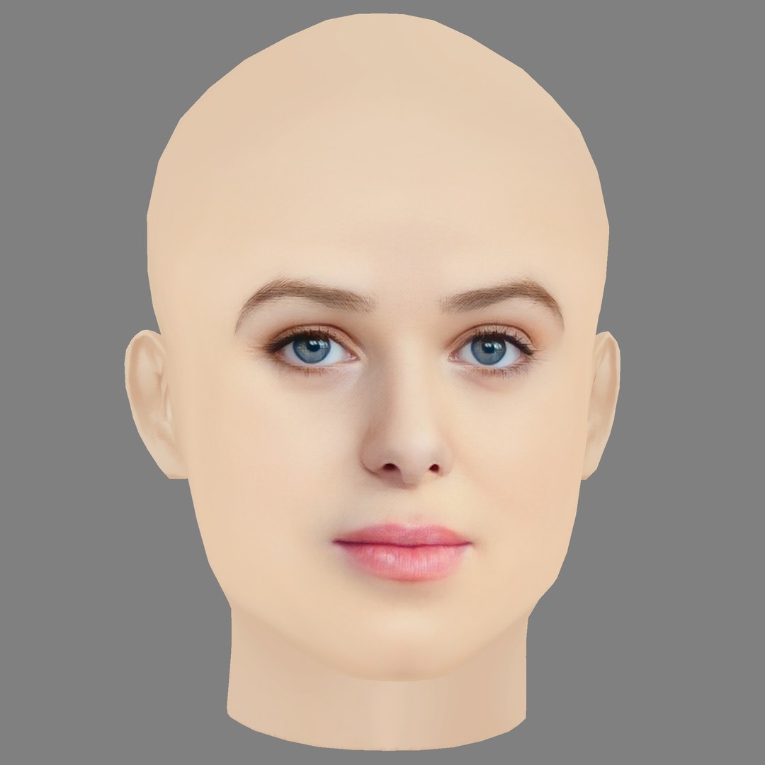 Honor Swinton Byrne Head - No Hair - Low Poly Head For Game 3D Model ...
