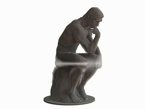 The parametric model of the statue of Rodin