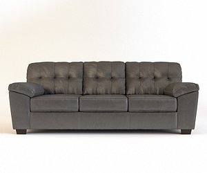 puffed leather sofa