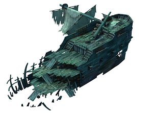 3D model gulf shipwreck - wreck
