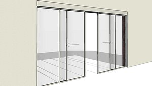 3D Wall Based Automatic Double Sliding Door