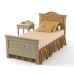 Ferretti & Ferretti happy night children kid single tufted bedroom set