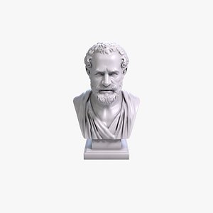 Democritus Bust Sculpture 3D Print Model STL File Printable Bust 3D