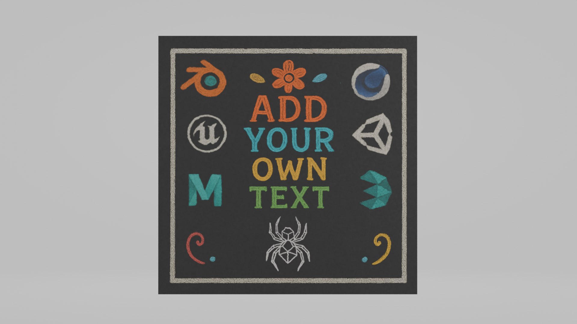 3D Customizable Wall-Mounted Blackboard - Complete Unframed Writing Board Set https://p.turbosquid.com/ts-thumb/cR/xYw1gu/Br/r_1/png/1784294953/1920x1080/fit_q87/e7eda413949da504c97b31e841343b4cb8b6ee6c/r_1.jpg
