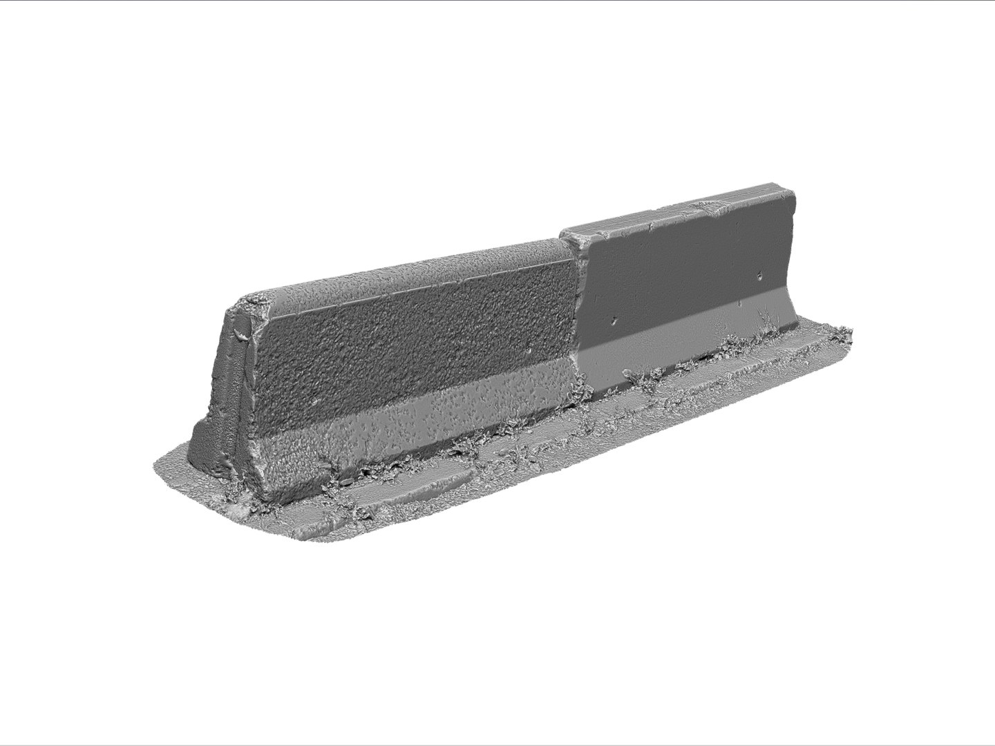 Concrete Barrier Scan 8k 3d Model