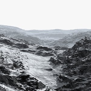3d snowy mountain snow model
