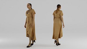 3D Woman Walking Casual 2 model