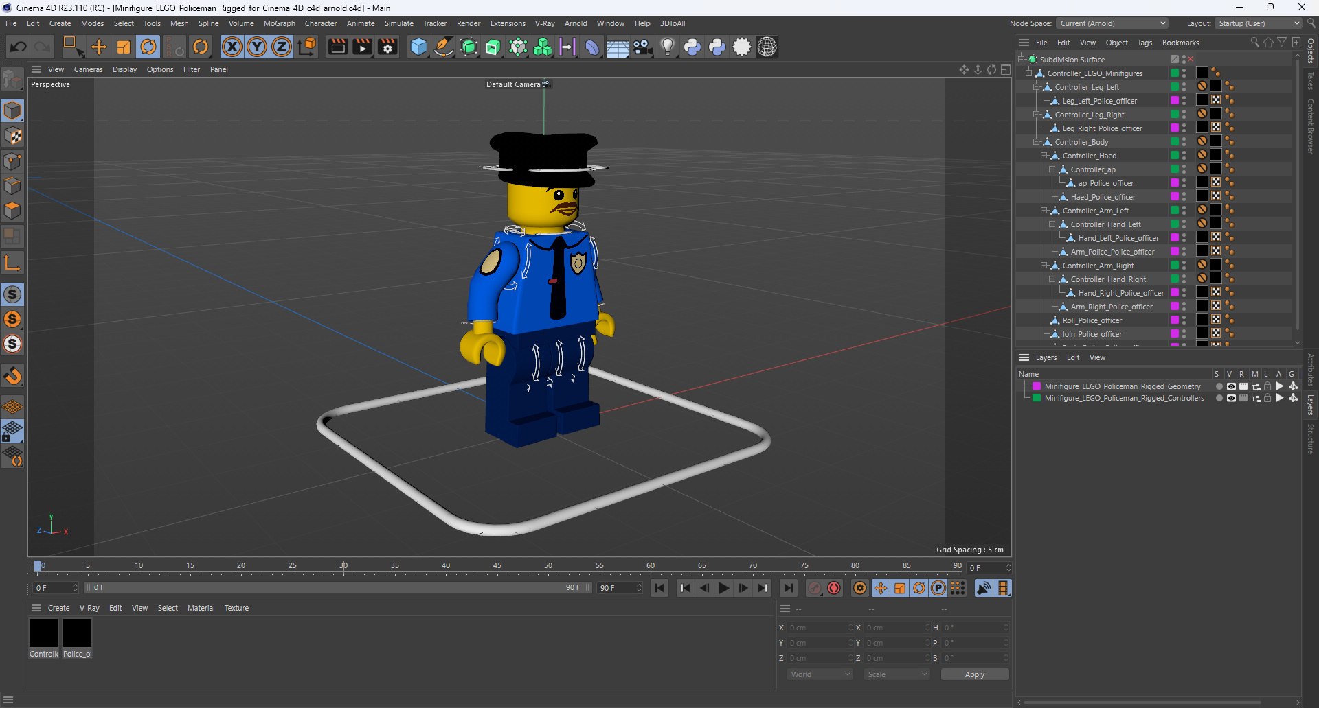 Minifigure LEGO Policeman Rigged For Cinema 4D 3D Model - TurboSquid ...