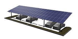3D Solar carport model