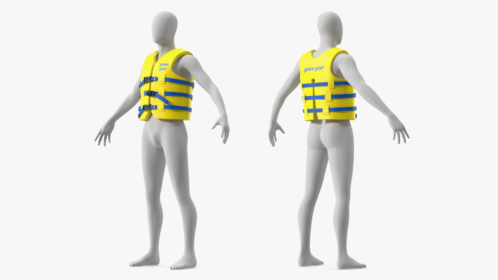 Super Soft Adult Medium Life Jacket 3D model - TurboSquid 1854624