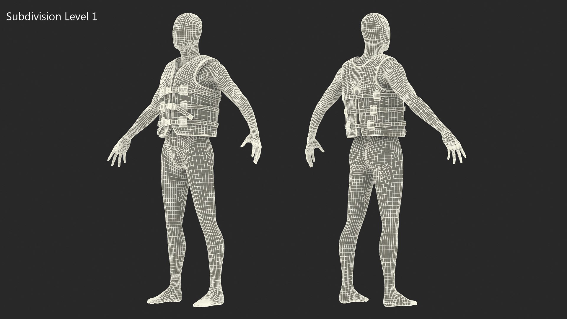Super Soft Adult Medium Life Jacket 3D model - TurboSquid 1854624