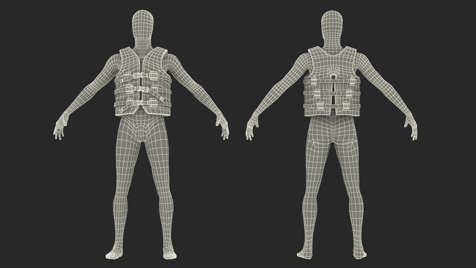 Super Soft Adult Medium Life Jacket 3D model - TurboSquid 1854624
