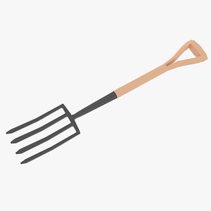 Low Poly Garden Fork