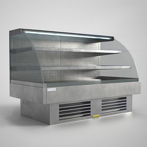 3D Commercial Food Display Fridge - Gameready Cake Refrigerator model