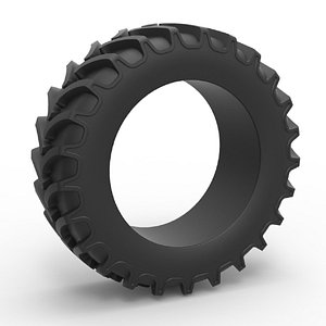 Diecast Tractor tire 15 Scale 1 to 25 3D model