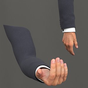 3D Male Arm Beckon Animated Rigged for Maya