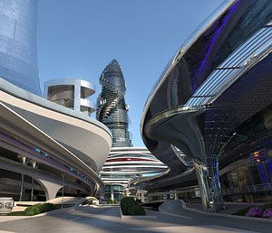 city block buildings 1 3D model