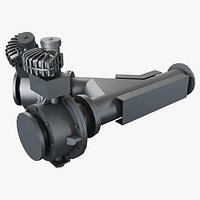 Converging Switch Valve 250mm M1 Low Poly