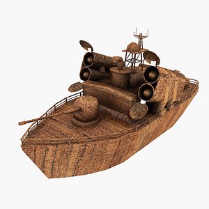 3ds max wooden ship