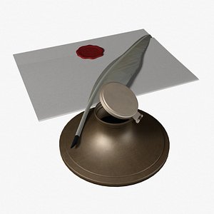 3d model sealed letter
