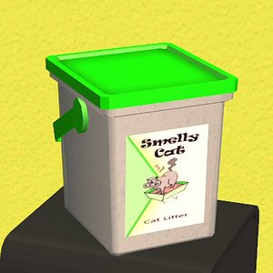3d cat litter container