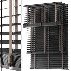 Wooden Blinds Set 30 3D model