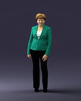 Woman in green jacket 0034