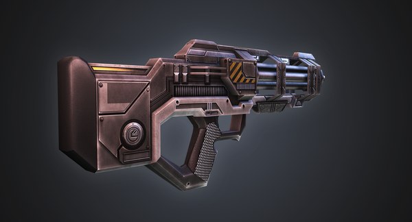 3D model sci-fi machine gun - TurboSquid 1559529