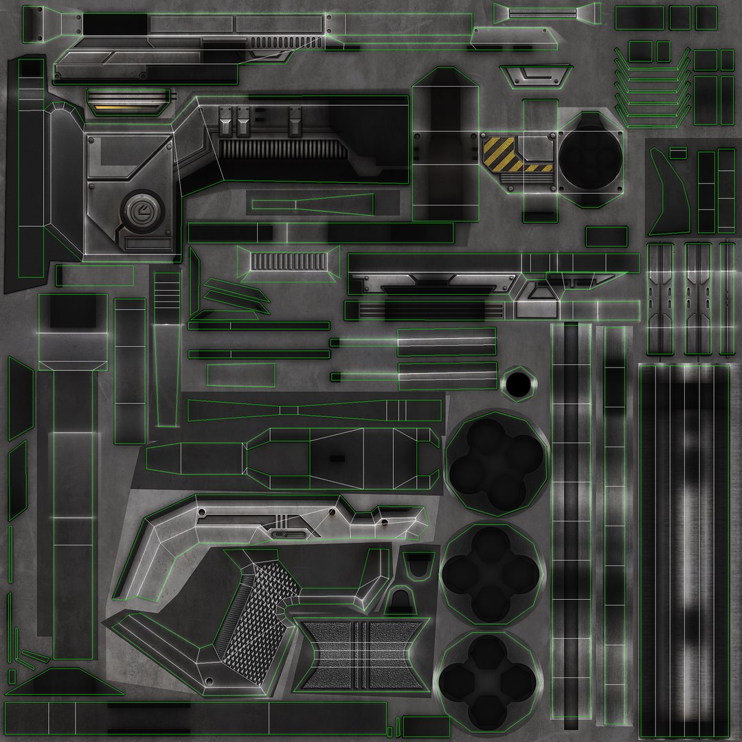 3D Model Sci-fi Machine Gun - TurboSquid 1559529