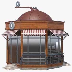 3D coffee shop building