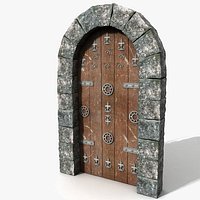Medieval Castle Wood Door