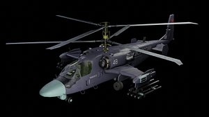 Russian helicopter Kamov Ka-52 alligator 3D model