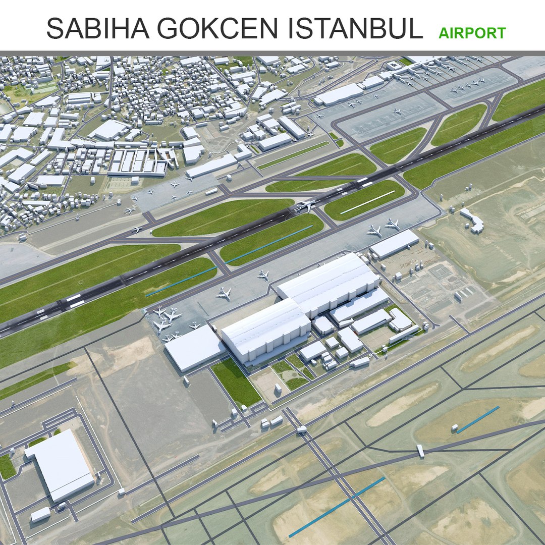 Sabiha Gokcen Airport Istanbul 3D - TurboSquid 2016195