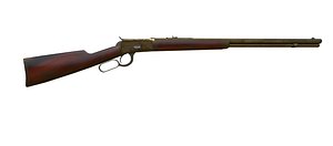 low poly lever action rifle