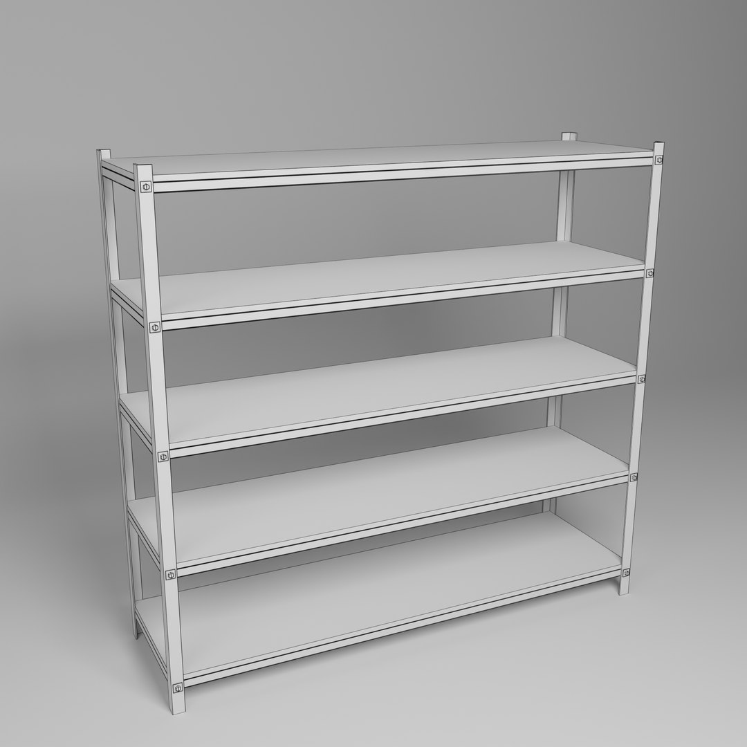 3D Steel Shelf - Model 3D LowPoly - TurboSquid 1822742