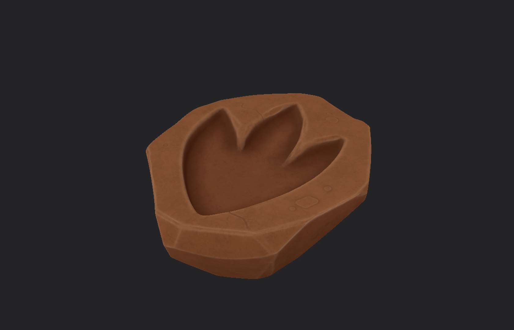 dinosaur footprint fossil 3D model https://p.turbosquid.com/ts-thumb/cT/HNSwQY/7KtUoj3n/screenshot009/jpg/1575546835/1920x1080/fit_q87/00496060485c79cdb5a6f662dc7658a80315248e/screenshot009.jpg