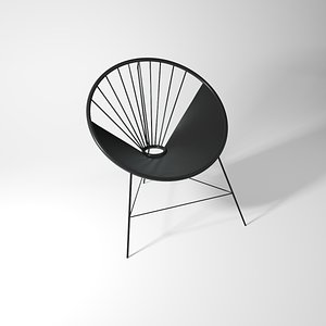 3D CHAIR MODEL colour render
