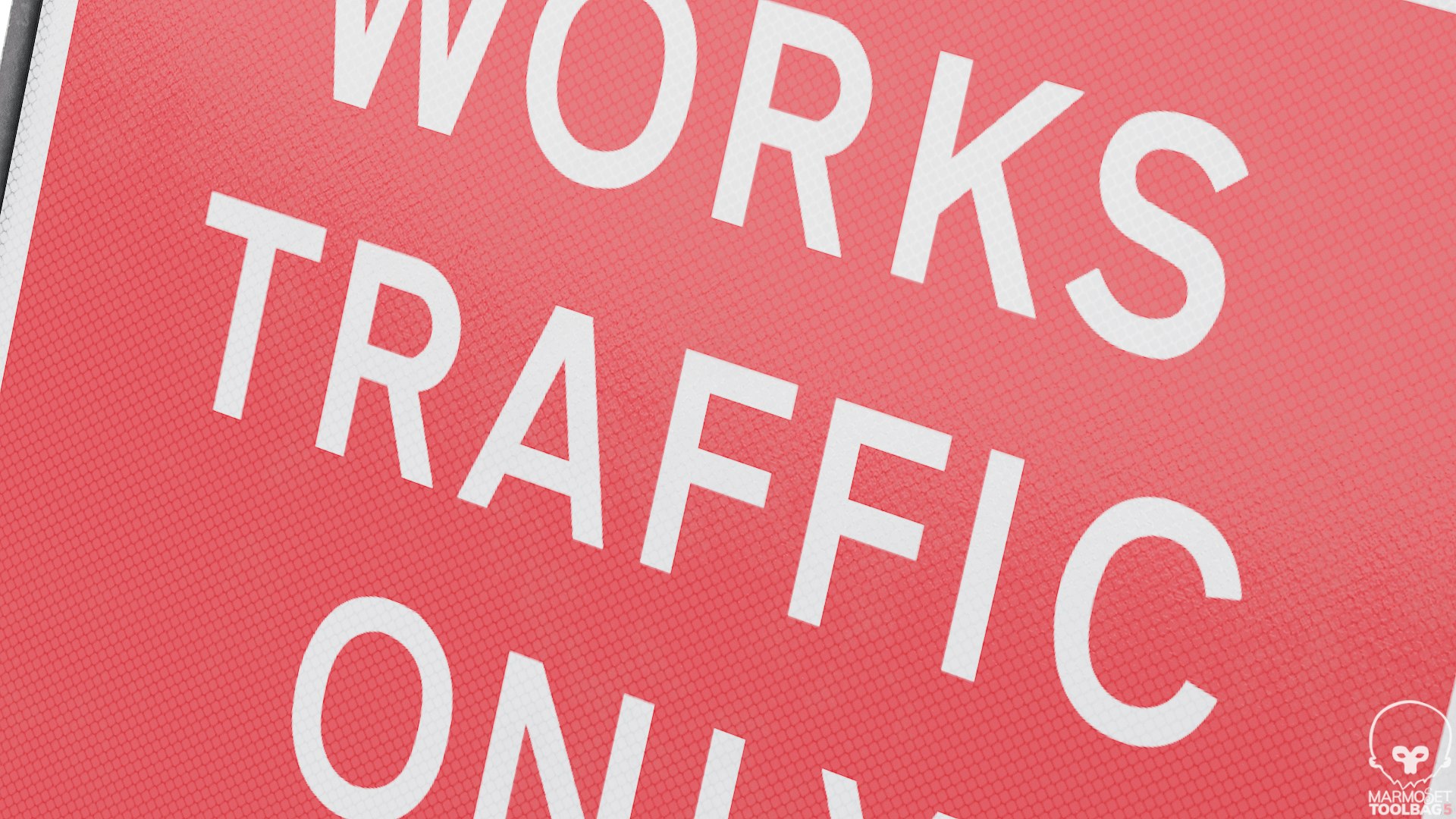 Works Traffic Only Rectangle Road Sign 3D Model - TurboSquid 2467258