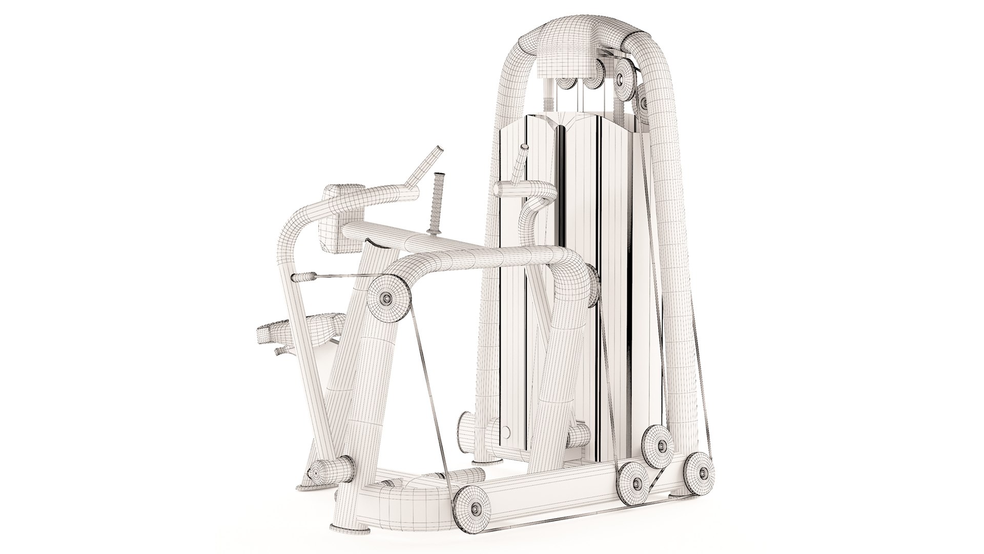 GYM Back Exercise Machine 3D Model - TurboSquid 1802123