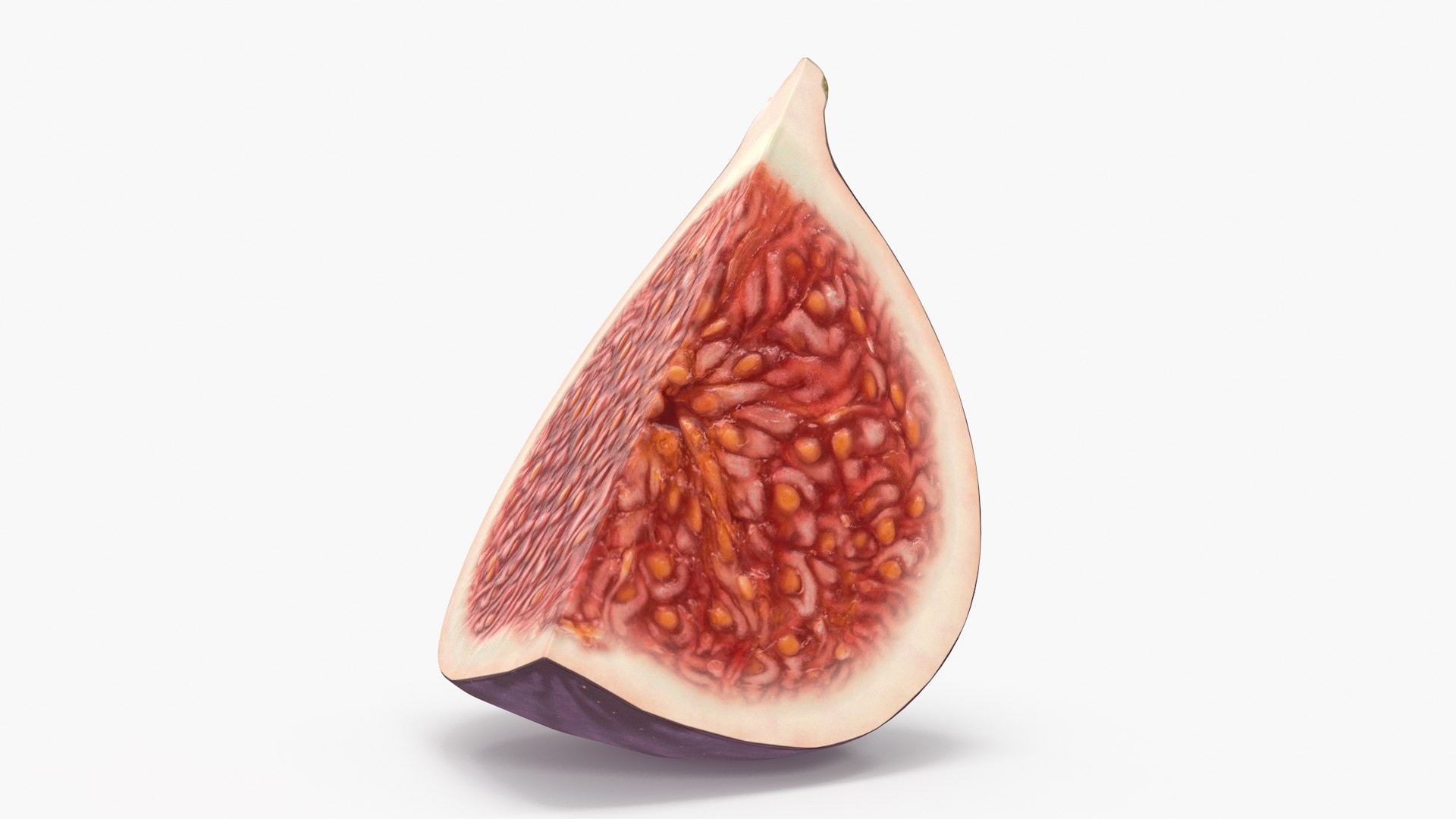 Fresh Riped Fig Fruit Quarter 3D model preview