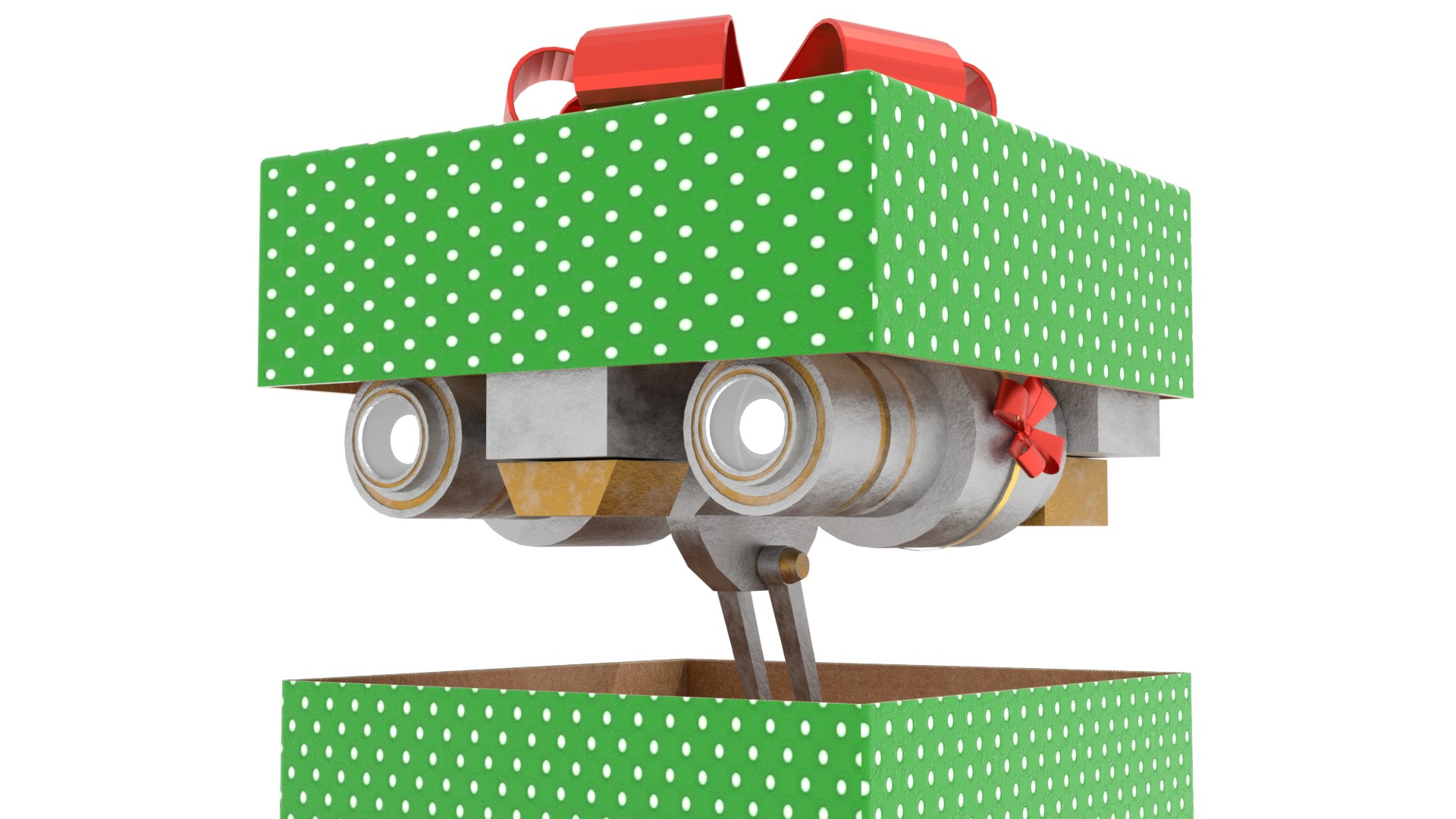Gift Present Robot Rigged Low-poly 3D Model - TurboSquid 2004153