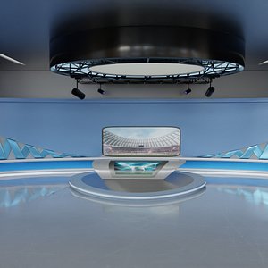 3D Sport News Studio model