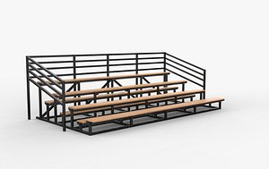 3D grandstand 02 3D model