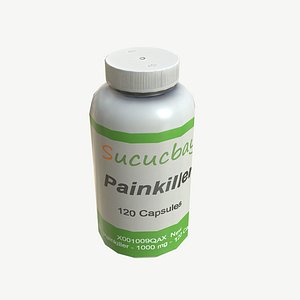 3d pain pills pbr model