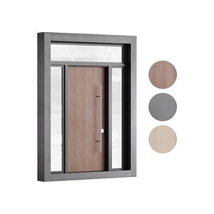 Modern entrance door 04 3D model