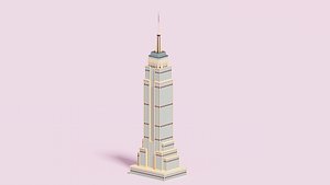 Cartoon Empire State Building New York  B