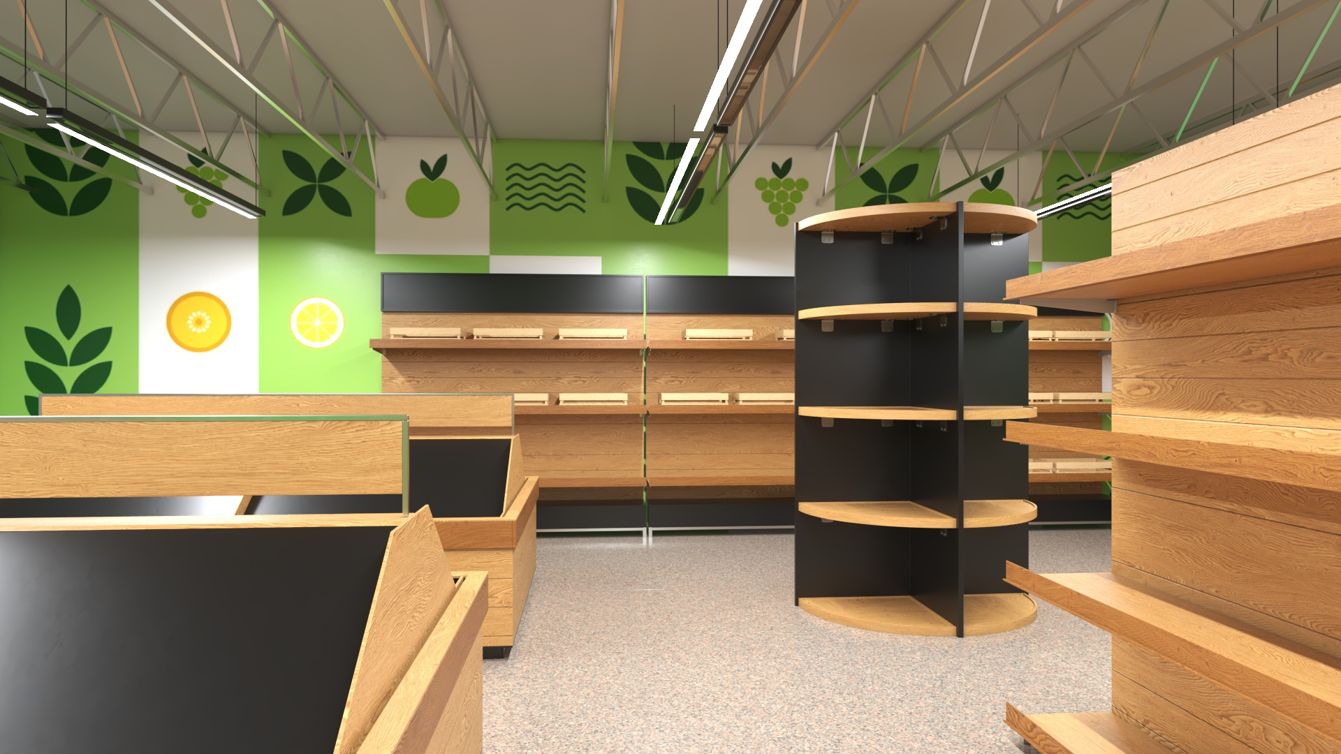 Interior Empty Market Natural Foods 3D - TurboSquid 2344086