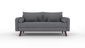 Modern Grey Sofa  3D Model OBJ FBX GLB 3D model