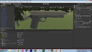 High poly m1911 textured