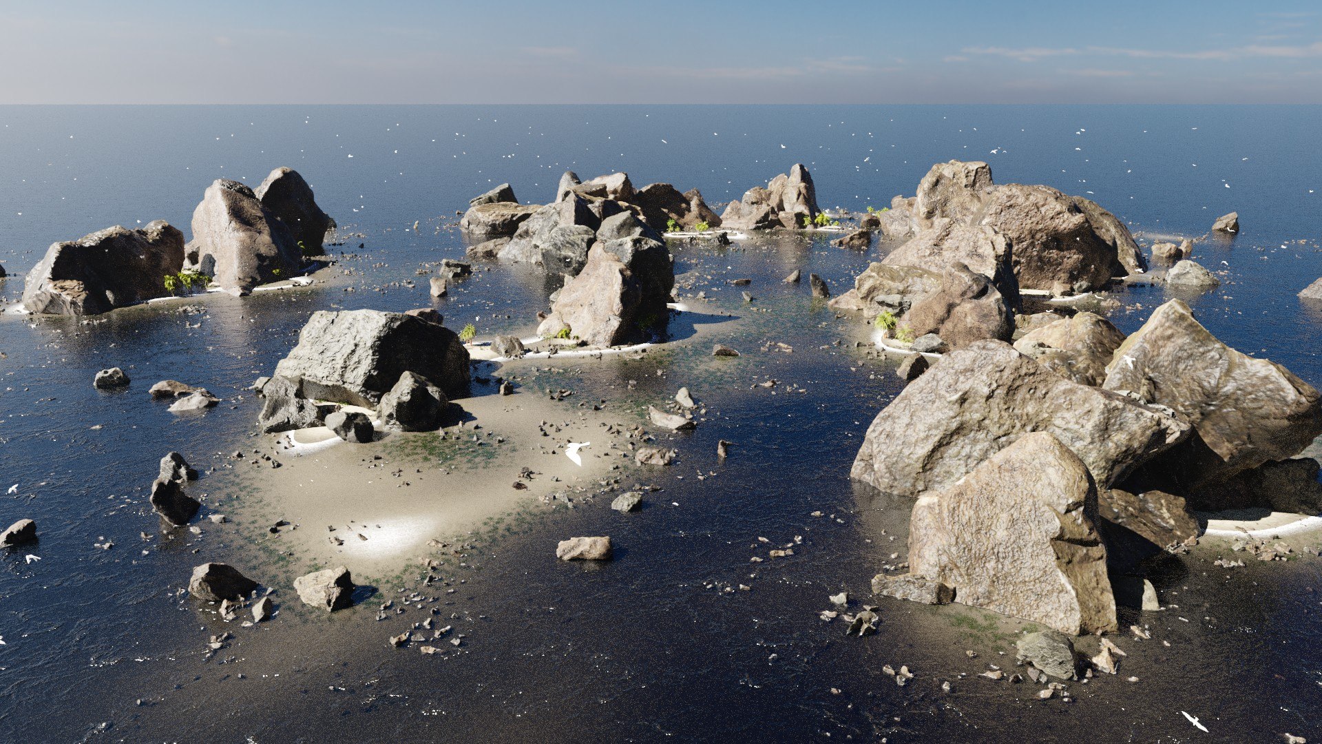 3D Archipelago Of Rocks Model - TurboSquid 2162729